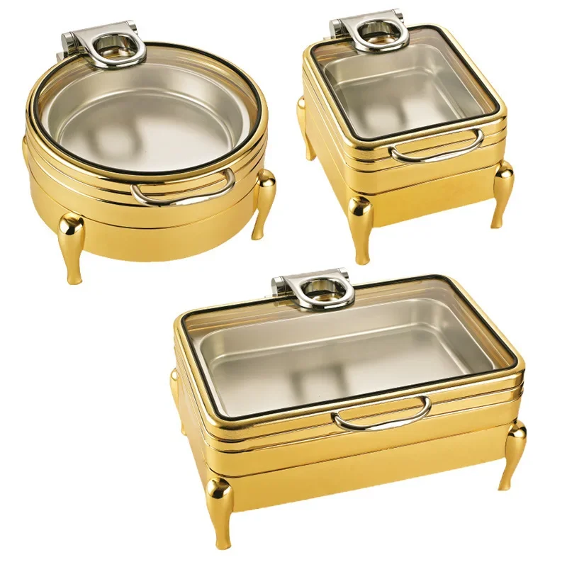 Buffet stove Thickened hydraulic cover Visual stove, heated breakfast holding stove