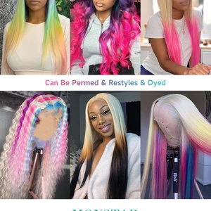 13x4 13x6 360 HD transparent 613 Honigblonde Farbe vor menschlich 12 Hauptverkäufe Blonde Höschen - №3