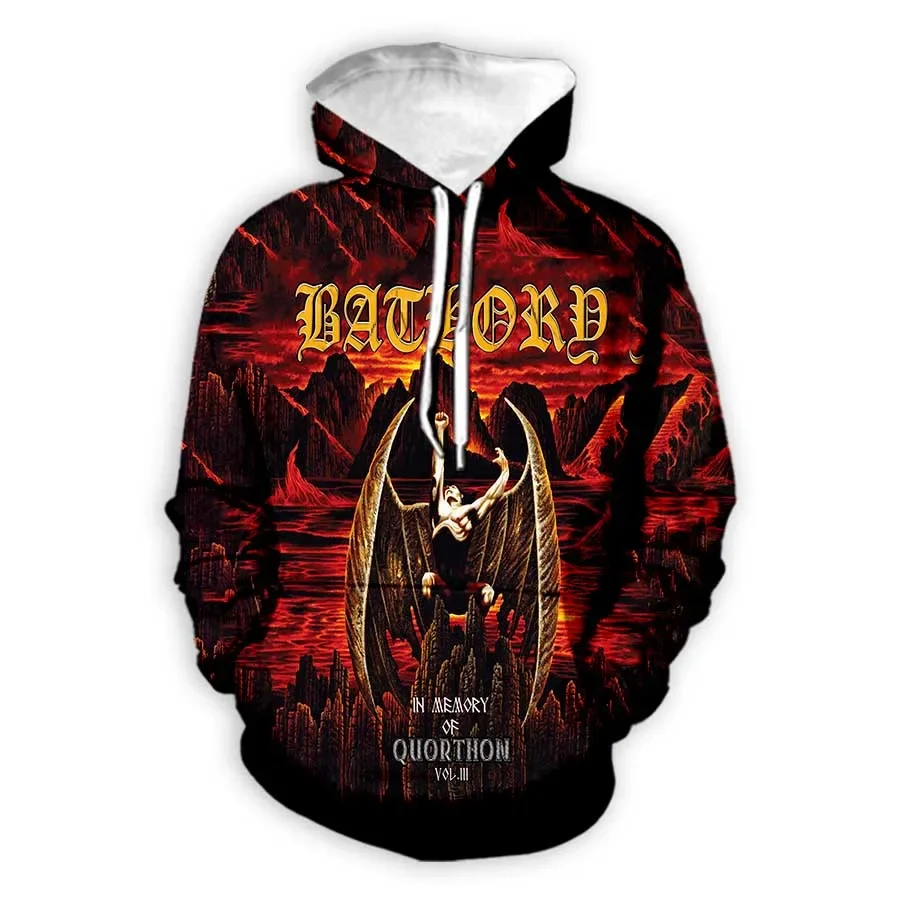 Vintage Bathory Band Sweatshirt 3d Printed Autumn Winter Kids men women Fashion Hip hop Hoodie Harajuku Unisex Hoodies