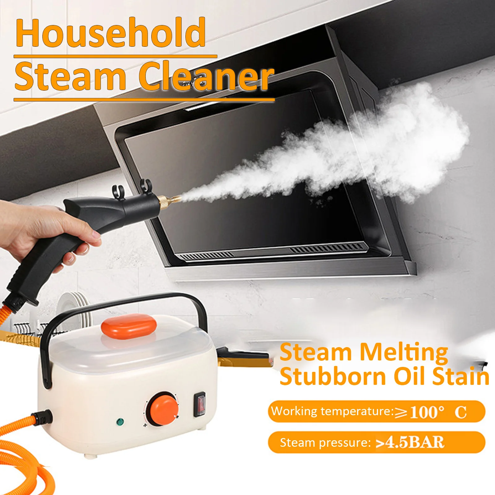 US/EU/UK Plug Steam Cleaner 2500W High Pressure Temperature Kitchen Hood Home/Car Steaming Cleaner Washer Household Appliances