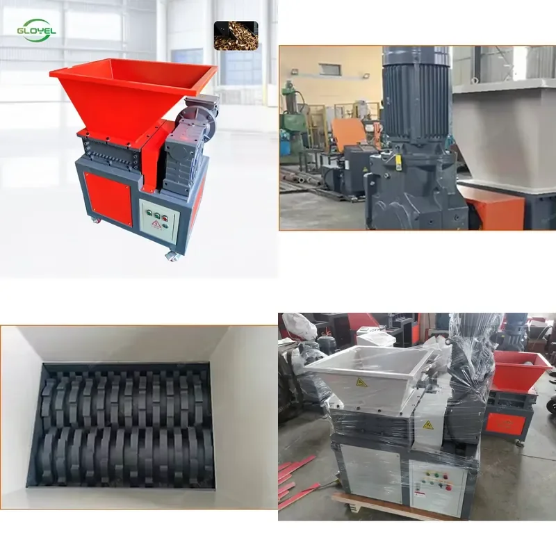 AP01 Aluminum Cans Tires Crushing Shredder for Recycling Cardboard Cutting 0.4t/h Capacity