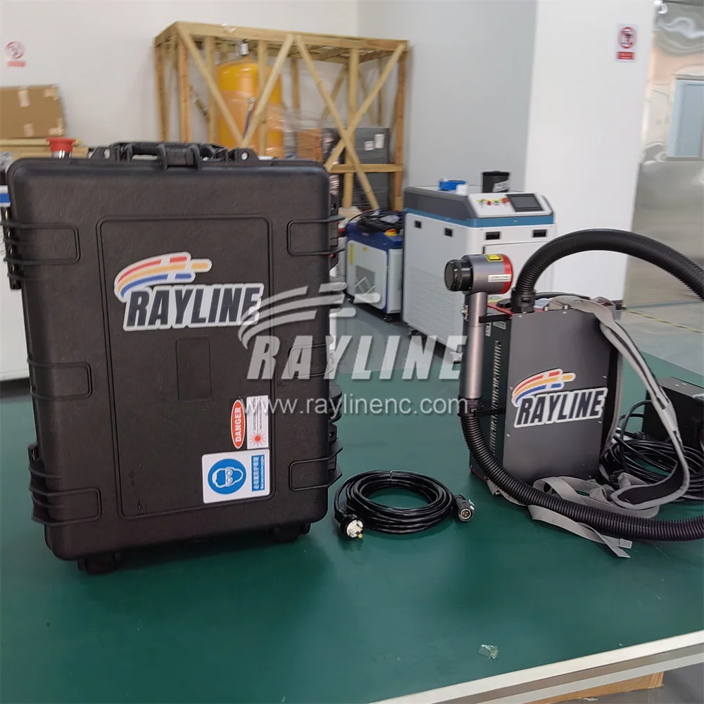 200w Mini Portable Pulsed Laser Cleaning Machine 50w 100w Luggage Type Laser Cleaning Rust Paint Remove On Car Truck Tools