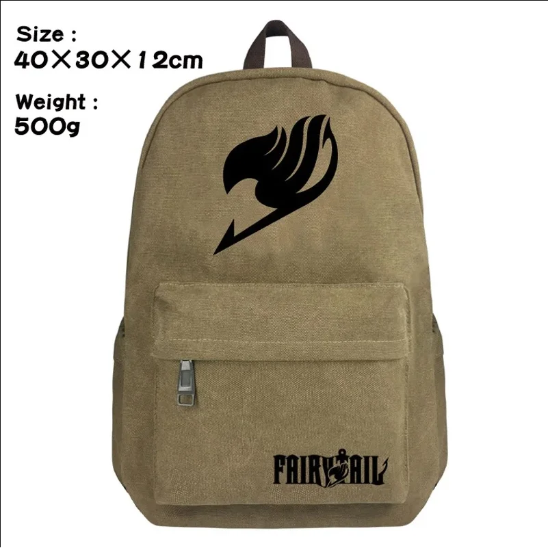 

Anime Fairy Tail Canvas Backpack Students School Bags Men Women Travel Bags