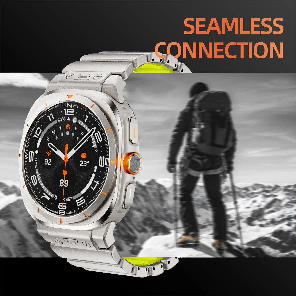 Luxuriöses Titan-Metallarmband für Samsung Galaxy Watch Ultra 2 2025 2024 47mm Magnetisches Silikon-Armband Herren Business-Accessoires – Detail 5