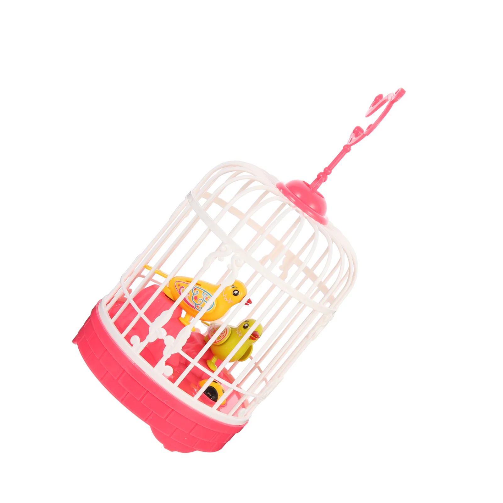 Voice-activated Induction Bird Singing Toy Cage Plastic Shape Light Sensor Electric Puzzle Control Simulation Birds Unique