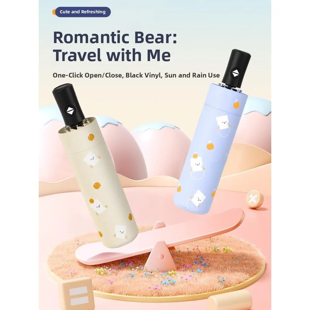 

Automatic Thickened Umbrella Girls School Special Large Size Sun And Rainproof Umbrella Student Sunshade And Sunscreen