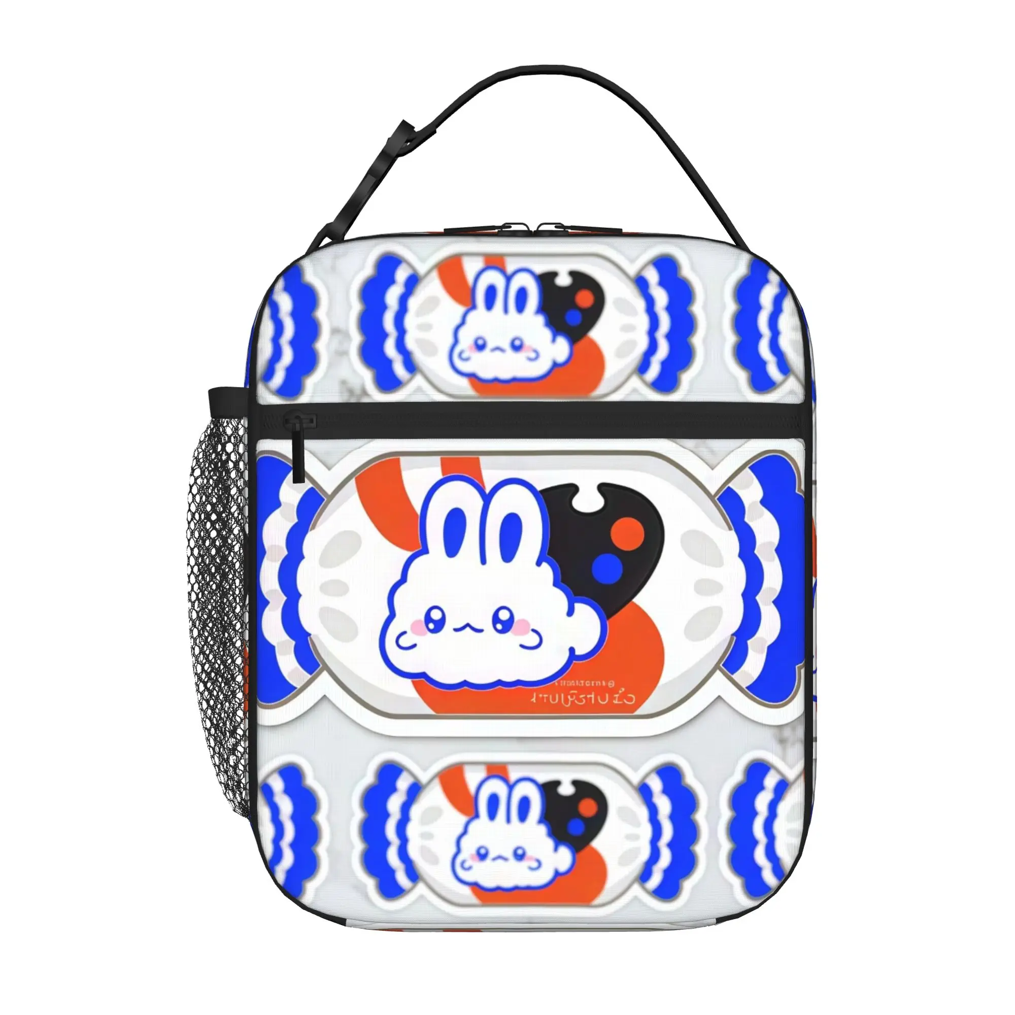 1 Piece Zipper Closure dessert wrapper  Storage Bag Pocket White Rabbit School Lunch Food Box Reusable For Lunch Food Bag