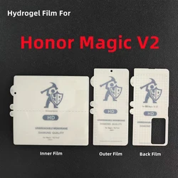 HD Hydrogel Film For Honor Magic V2 Screen Protector For Honor Magic V2 Clear Protective Film Full Cover Protection