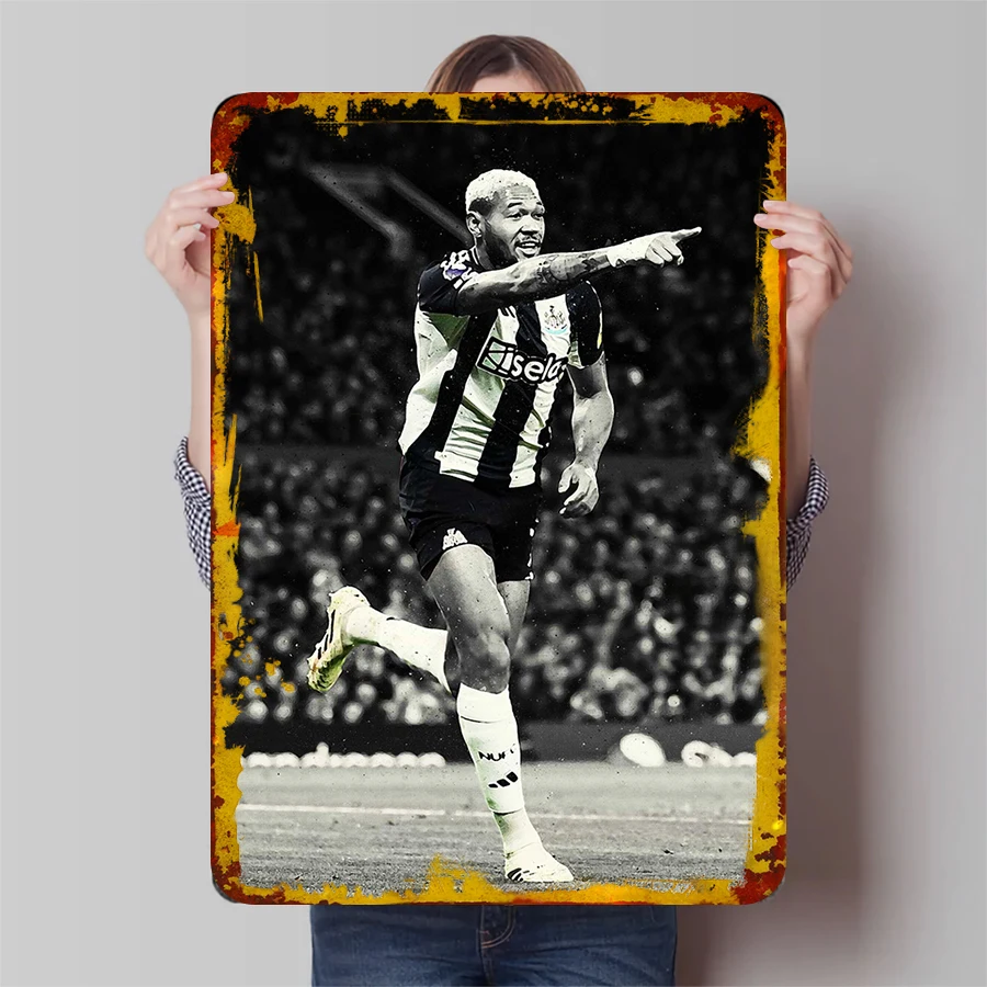 

Металлический плакат Newcastle United Football Star Celebration Moment, домашний бар, фанат, декор, настенное искусство