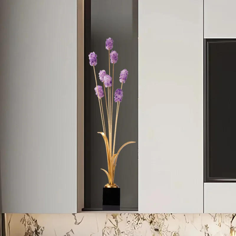 Amethyst wheat ears, living room entrance ornaments, TV cabinet alcos, high-end housewarming, gifts