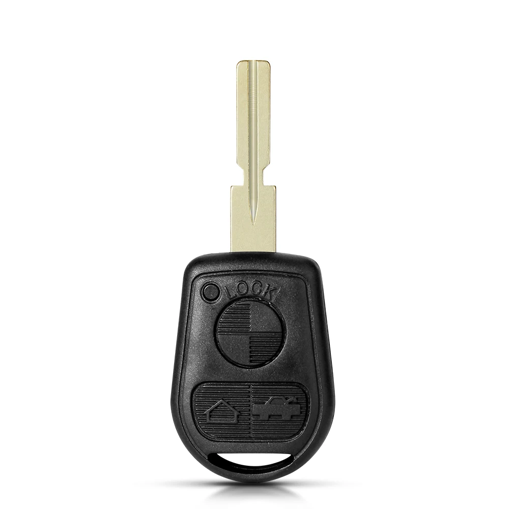 KEYYOU 3 Button Remote Key Shell Fit For BMW E31 E32 E34 E36 E38 E39 E46 Z3 Z4 Case Fob 3 BTN Uncut Key Fob Case