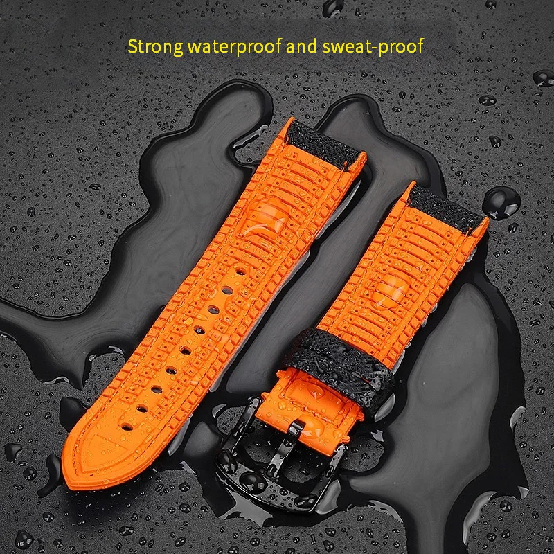 Canvas Nylon Rubber Strap Waterproof Watchband Men for Tissot Citizen Breitling IWC Watch accessories 20mm 21mm 22mm