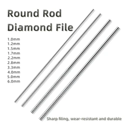 Diamond Cylindrical File Dia 1/1.2/1.5/1.7/2.2/2.8/3.3/4/5/6mm Grinding Tool For Jade Alloy Guitar Strings DIY Assorted File