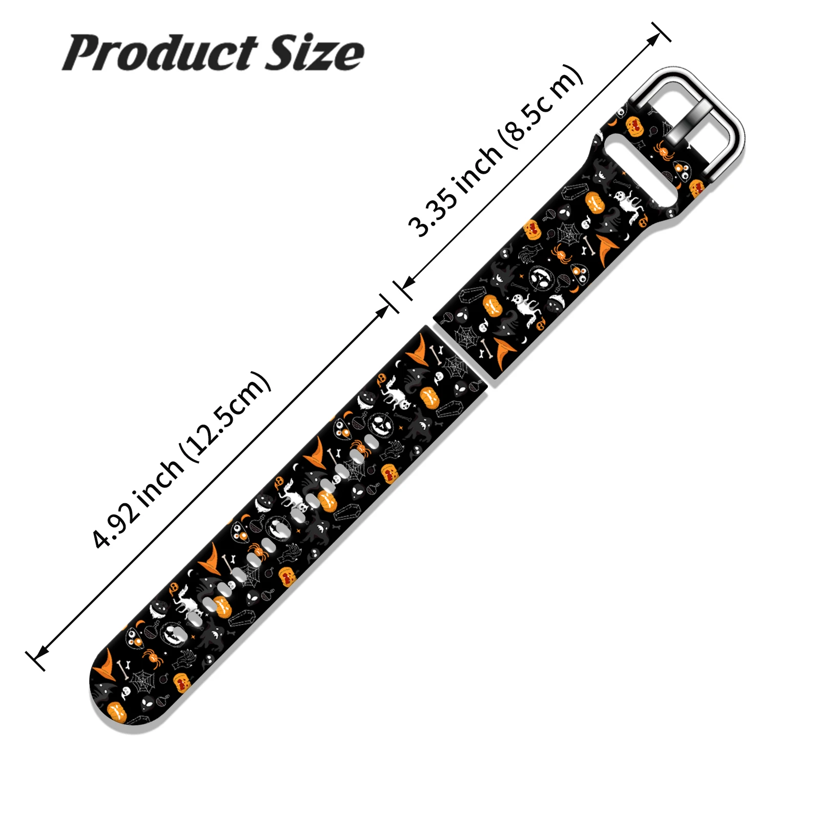 20mm Halloween Series Strap for Amazfit Watch Replaceable Bracelet for Samsung Galaxy Watch 6/5 40mm 44mm Watchband for Gift