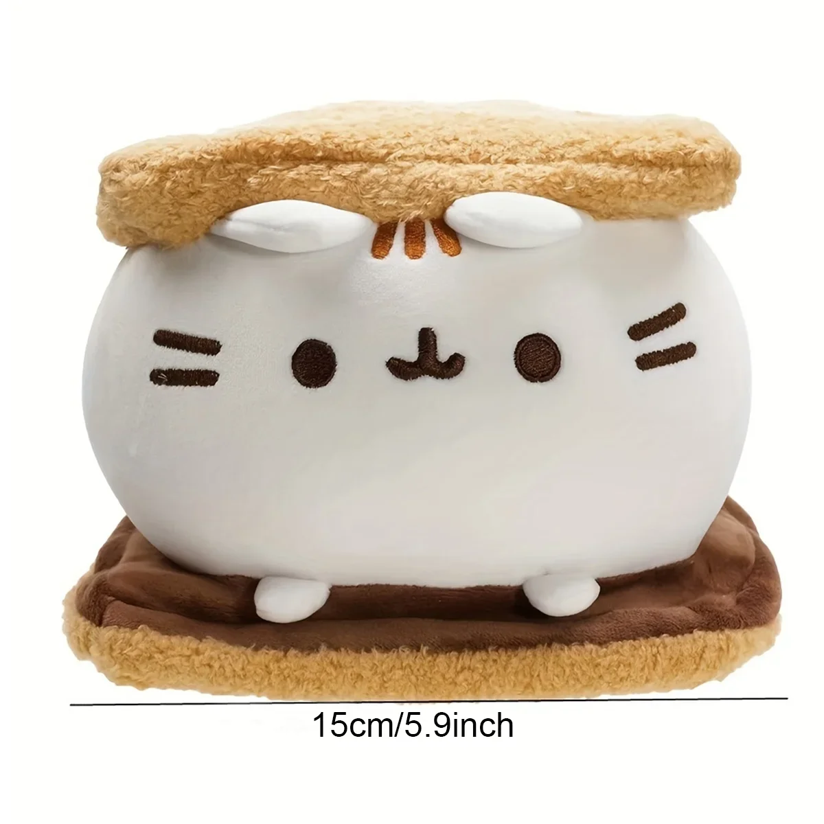 15 cm carino sandwich al cioccolato biscotto gatto grasso cuscino di tiro giocattoli di peluche biscotto gatto bambole animali di peluche regali di compleanno per i bambini