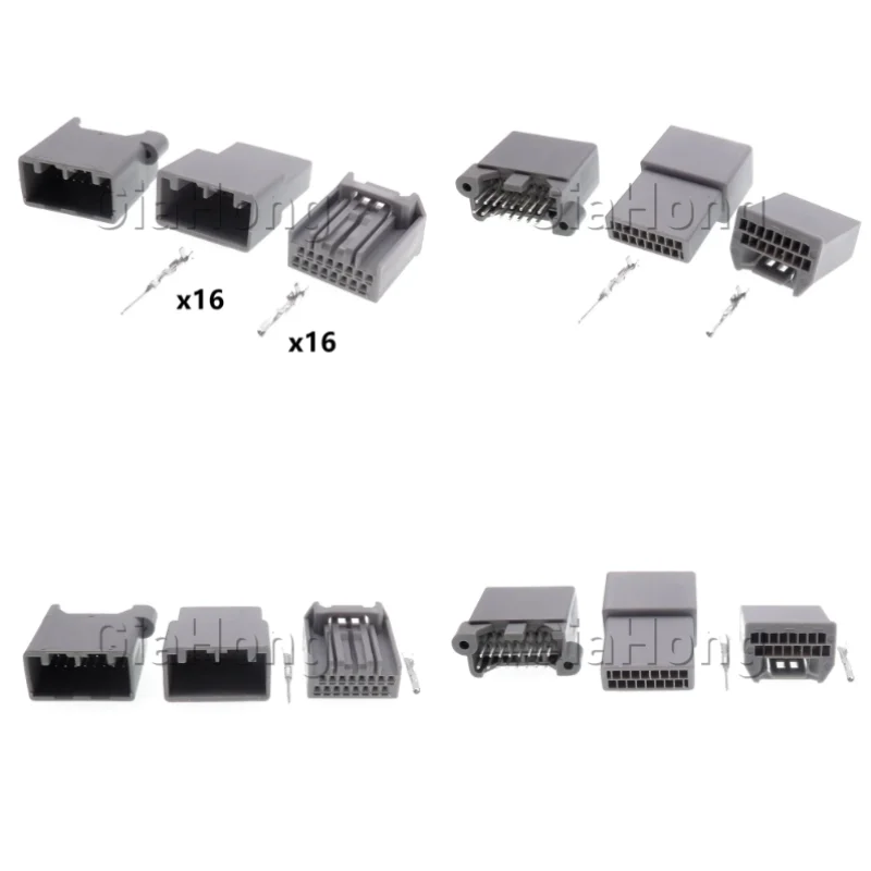 1 Set 16 Way MX34016SF1 MX34016PF1AC Assembly Cable Harness Socket Auto Navigation Host Instrument Unsealed PCB Plug For Honda