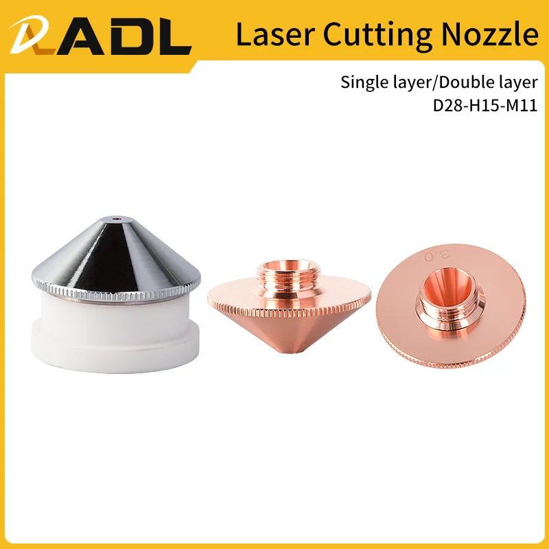 ADL 10 шт. лазерная насадка D28 однослойный калибр 0,8–7,0 для Precitec WSX HGS волоконная лазерная режущая головка лазера Conusmables