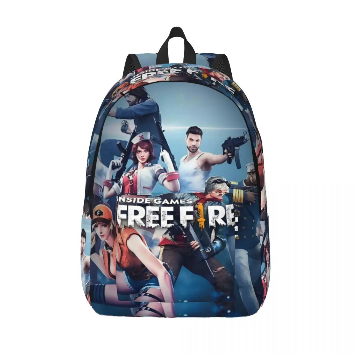 

Free-Fire Game Teenage Backpack with Pocket Student Hiking Travel Shooter Daypack for Men Women Laptop Canvas Bags