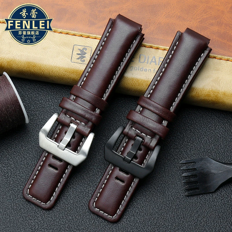 حزام ساعة رجالي من جلد البقر ، سوار تيميكس تايد ، T2N739 ، T2N720 ، سلسلة T2N721 ، عالية الجودة ، 24x16mm