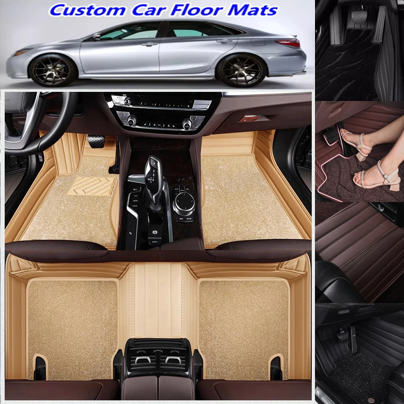 

5D Custom Car Floor Mats For Citroen Citroën C4 Picasso Auto Carpets Double Layer Foot Coche Blanket Accessories Liners