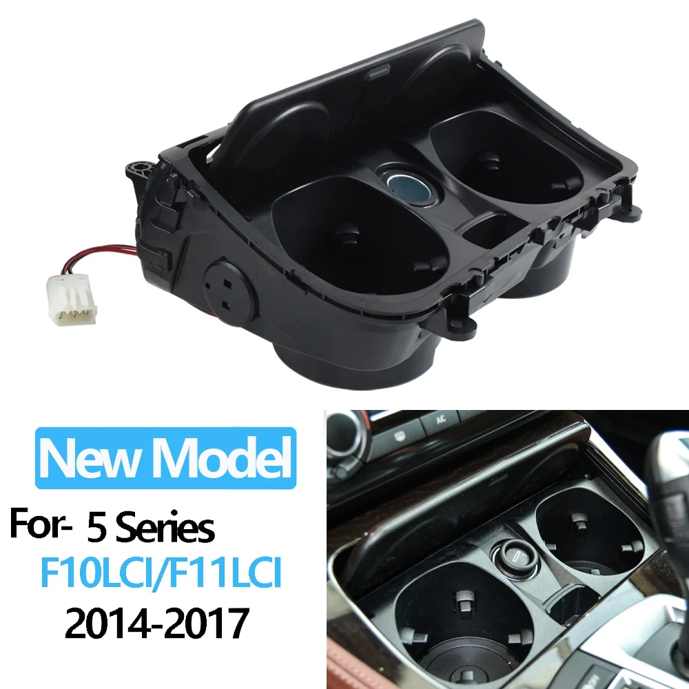 Car Front Center Console Water Cup Holder Assembly Drink Holder for-BMW 5 Series F10 F11 F10 LCI F11 LCI