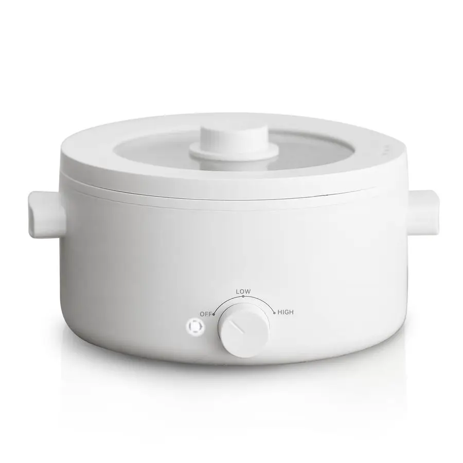 

Pot Electric,2L Ceramic Glaze NonStick Pan, Portable Hot Pot with Dual Power Adjustment, Electric Cooker for Egg, Ramen, Oatmeal