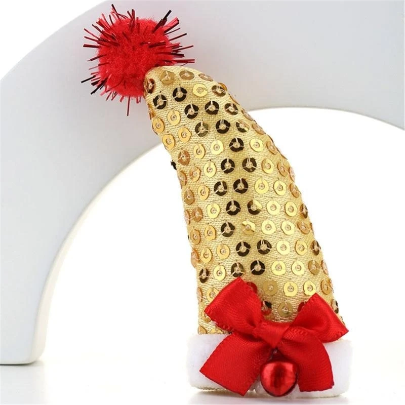 قبعة عيد الميلاد شكل يزين بقع DIY الحرفية لعبة عقال مواد الخياطة 15UB