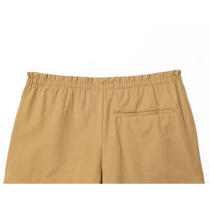 YENKYE voorste knop elastische taille shorts rokken voor dames skort