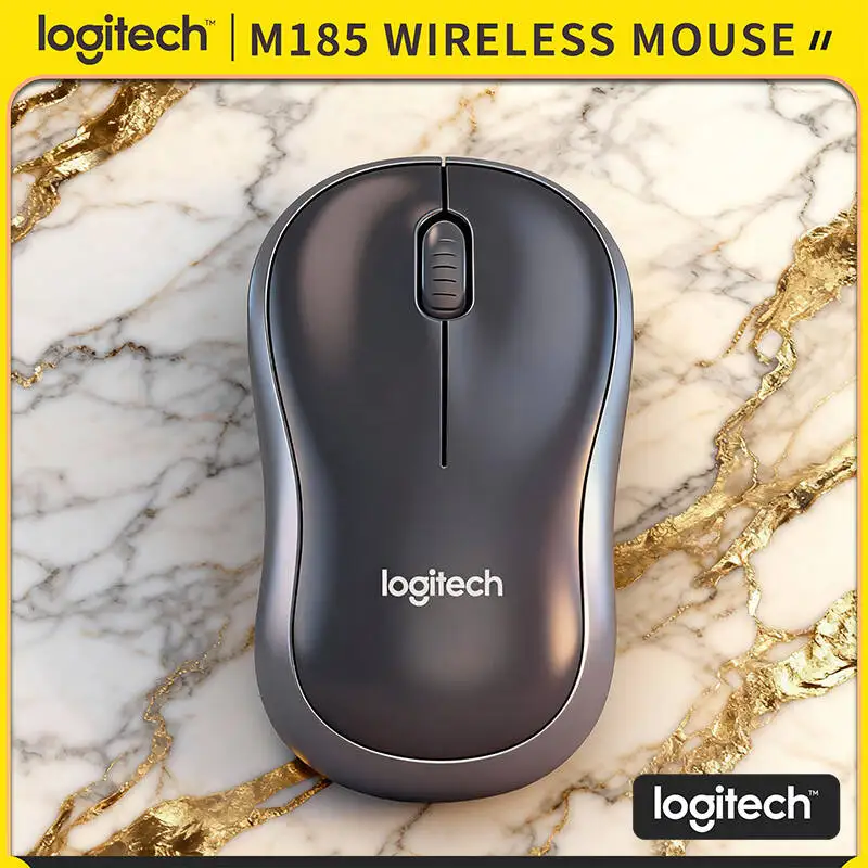 Logitech M185 Optical Mouse for Laptop PC 1000 DPI Control 2.4GHz Nano Receiver 10m Range Auto-Sleep Function Tool