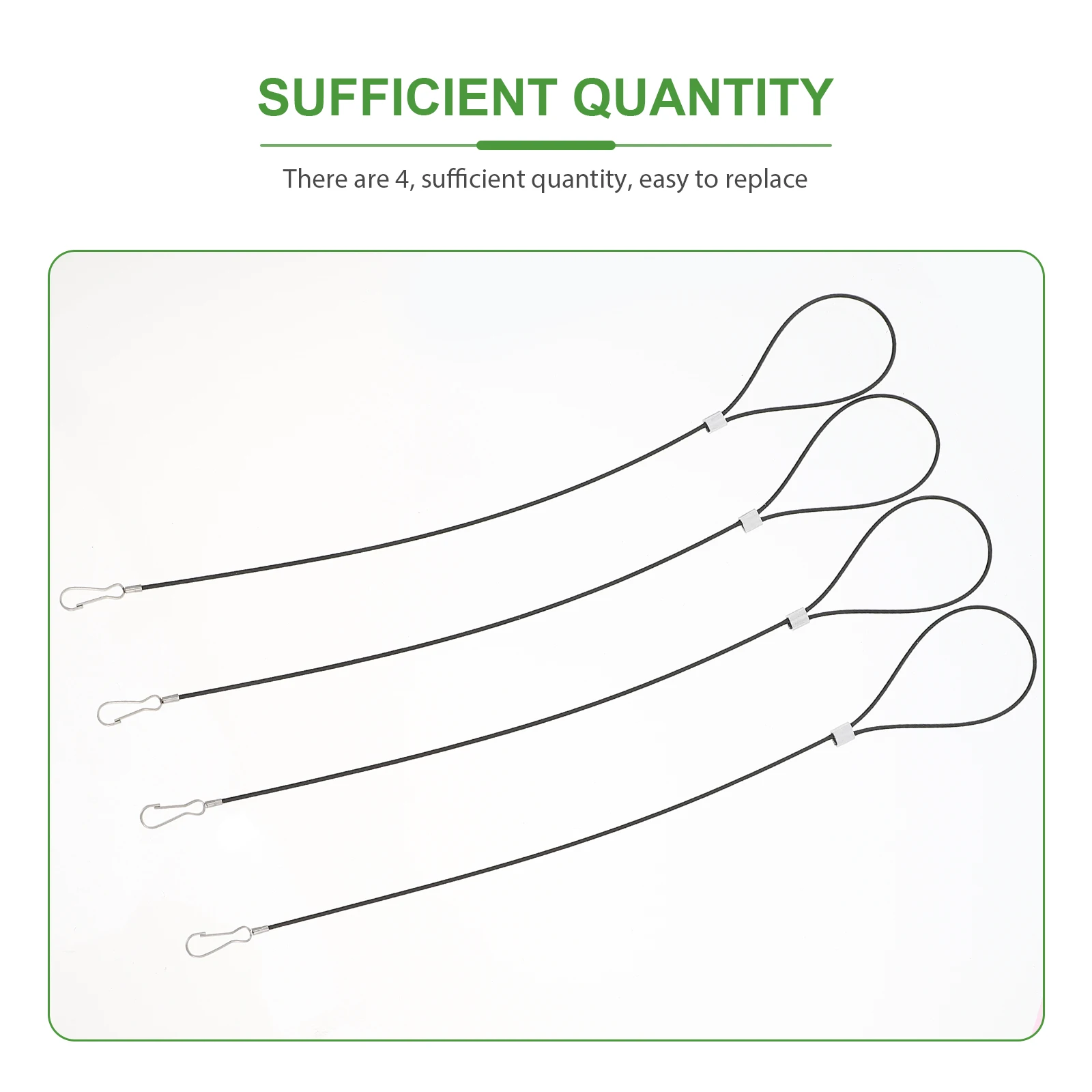 4pcs Anti fall Rope Stainless Steel Backyard Door Puller Latch Cable Gate Opener Flexible Adjust Suitable Fence Simple Install