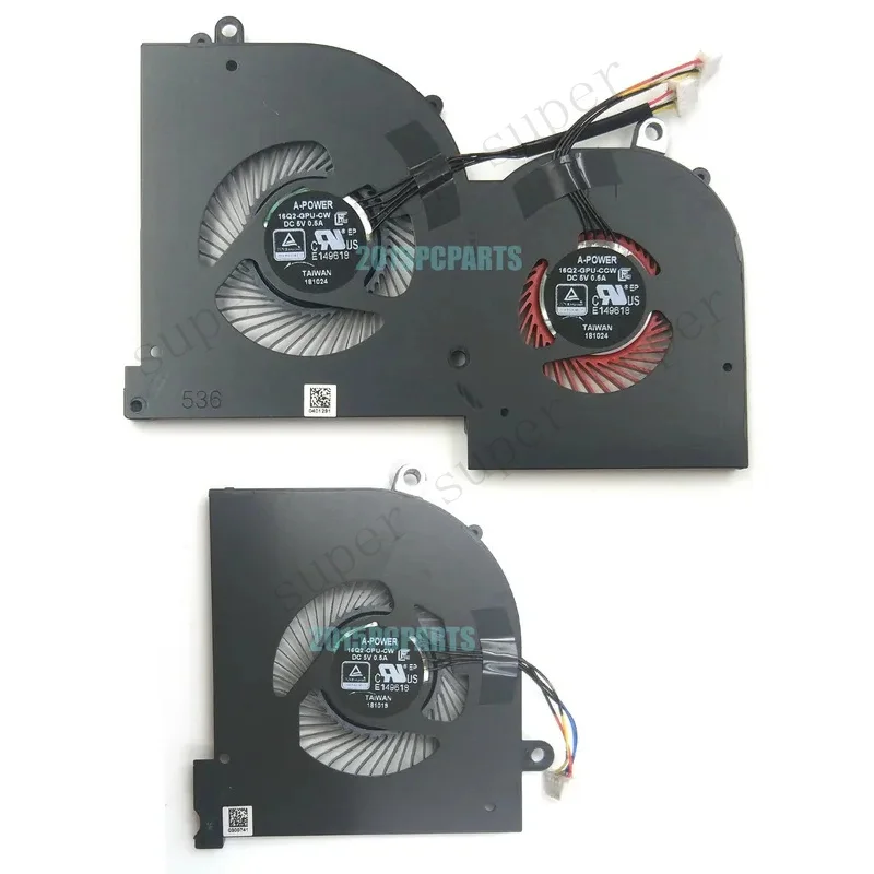 New  for MSI GS65 Stealth GS65VR MS-16Q2 GPU & CPU Fan 16Q2-GPU-CW 16Q2-CPU-CW