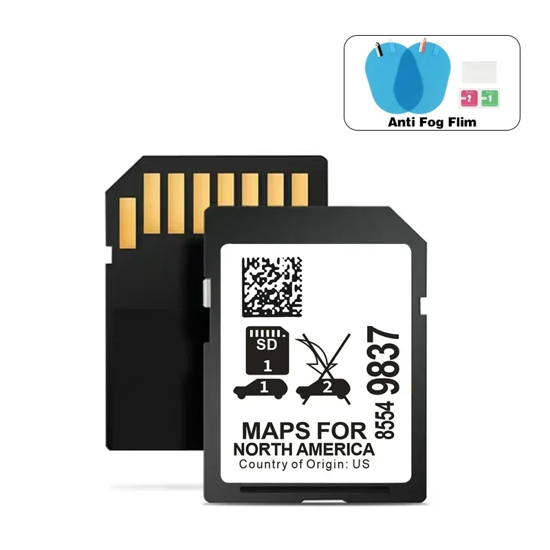 

2023 Sat Navi for Chevrolet GMC Buick Cadillac Vehicle 8554-9837 SD Navigation Card USA CAN MEX Maps with Anti Fog Sticker