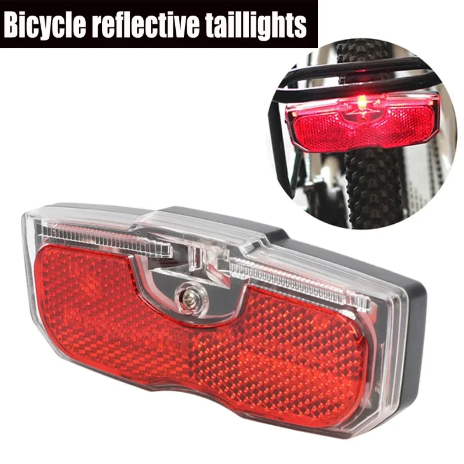 

Mountain Bike Luggage Rack Light Waterproof Bicycle Rear Seat Reflective Taillight Night Ridding Safety Warning Reflector