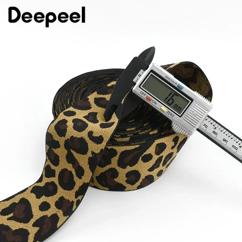 5/10 metros 15-50mm banda elástica de leopardo ropa pantalones cinturón bandas de goma ropa deportiva pretina cinta elástica accesorios de costura DIY