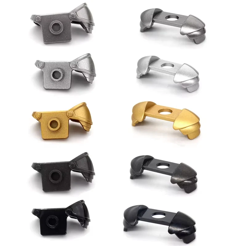 MOC – figurines médiévales portant des accessoires, blocs de construction, cape de soldat, armure d'épaule, manteau coloré, Mini armes, Mini briques, jouet