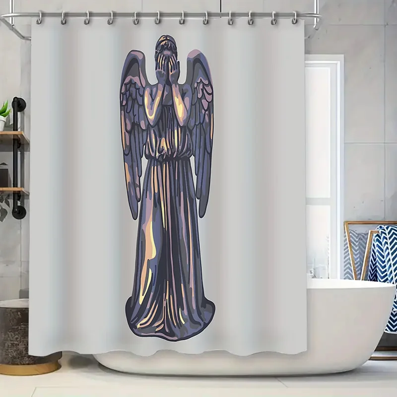 

Готический ангел занавеска для душа темный викторианский домашний декор винтажный набор для ванной комнаты на Хэллоуин жуткий эфирное настенное искусство