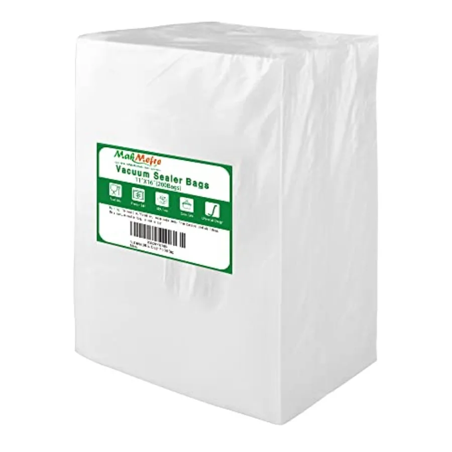 

200 Gallon Size11"x16" Vacuum Freezer Sealer Bags for Food, BPA Free, Heavy Duty Commercial Grade, Sous Vide Vaccume Safe, Vacc