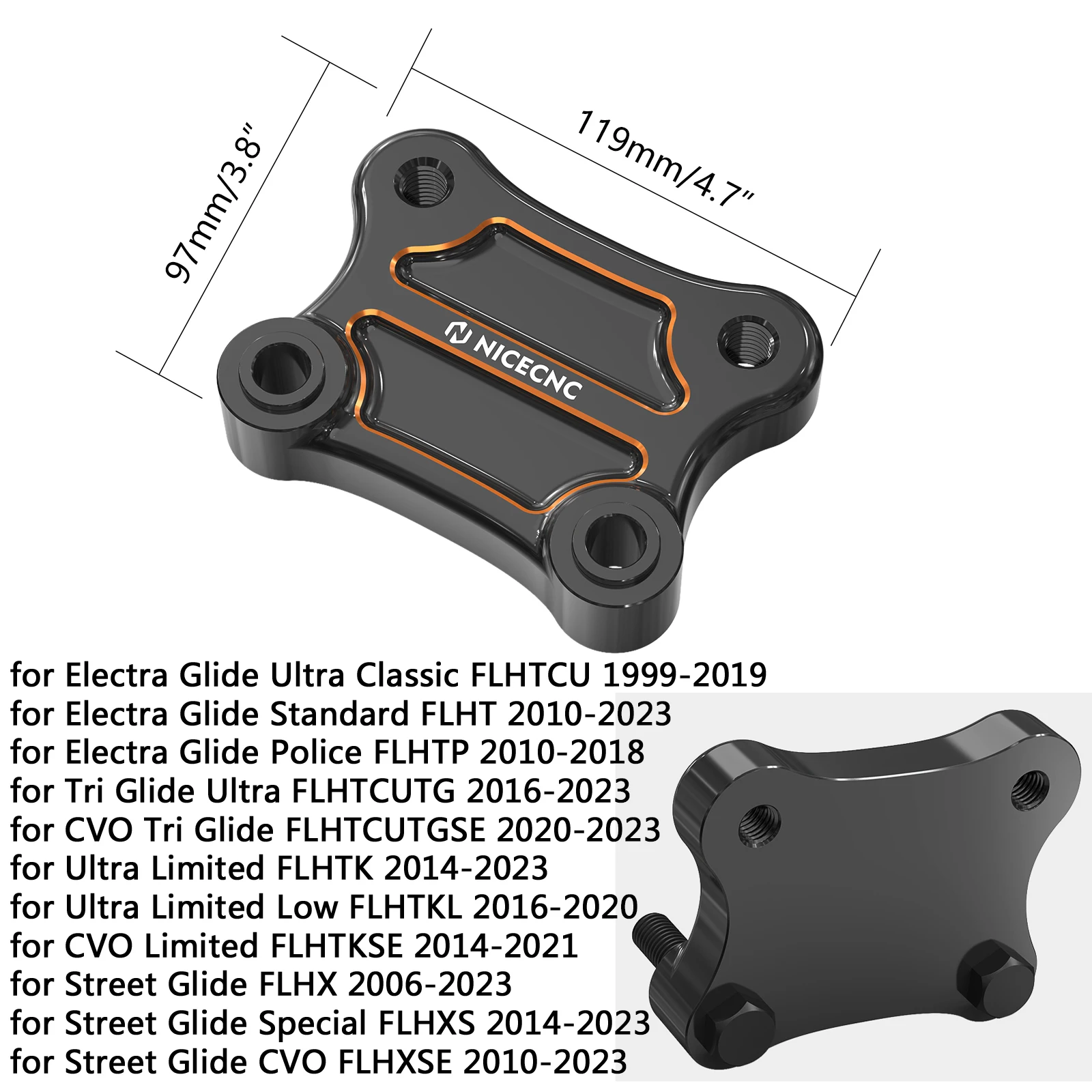 Dla 2010-2023 Harley Electra Glide standardowa 2.5 