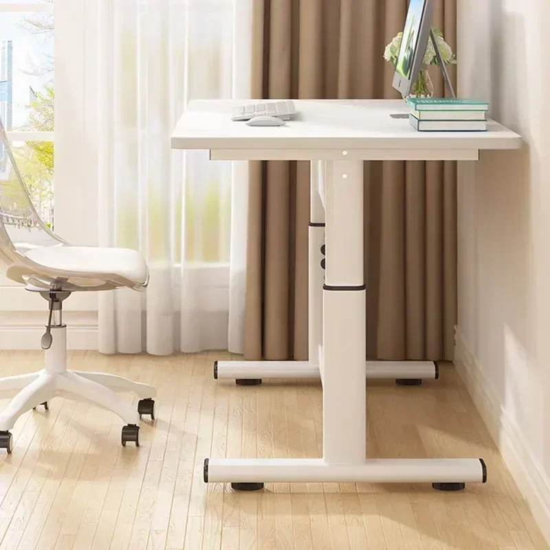 

For Height Adjustment White Computer Desks Office Folding Reception Computer Desks Work Student Escritorios De Oficina Furniture