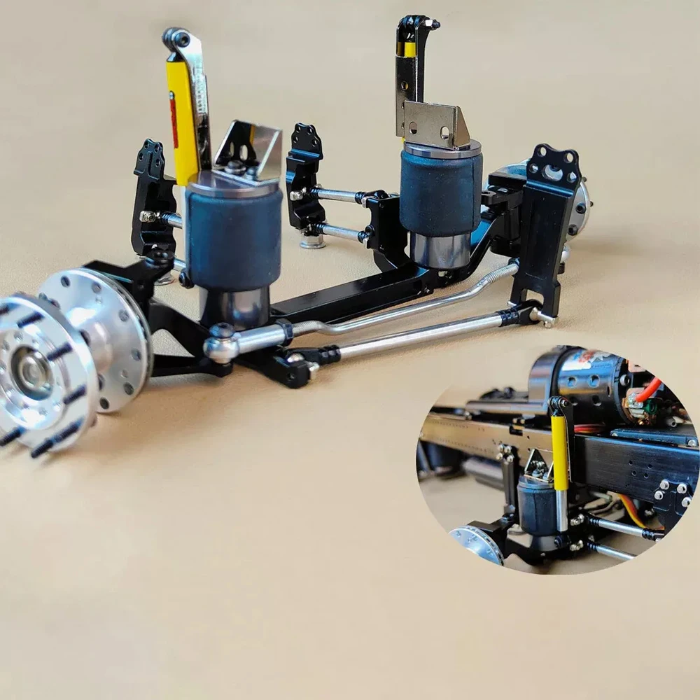 New 1/14 Trailer Airbag Suspension with Synchronized Mechanical Linkage Between Steering Axle and Front Steering