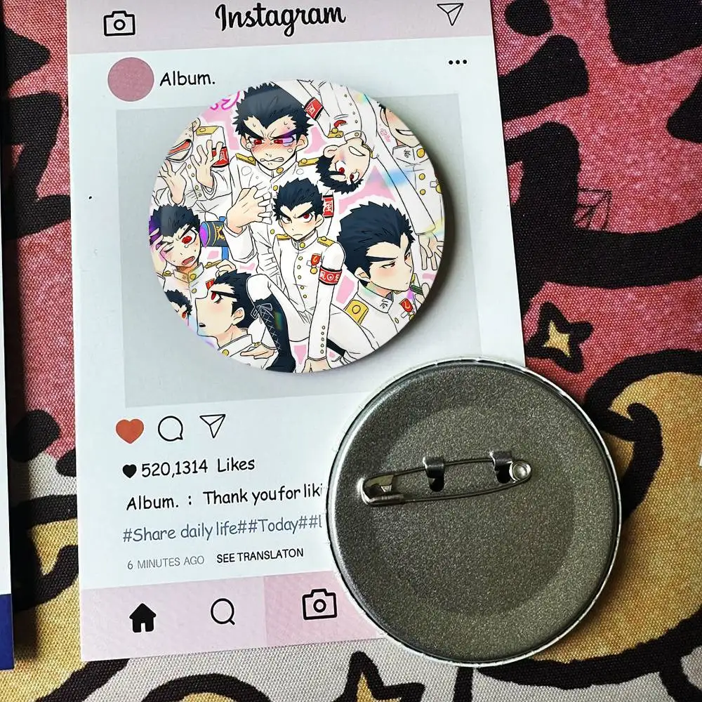 Kiyotaka Ishimaru Anime Danganronpa Laser Badge Applicable For Backpack Clothes Hats Decor Creative Accessories