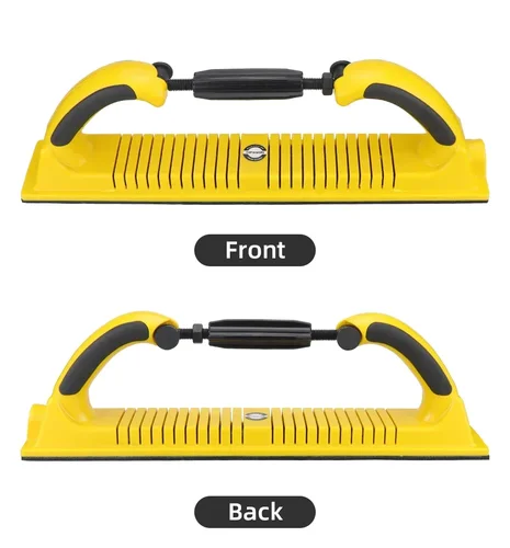 Imagen 1 del producto Tablero de empuje manual de molienda en seco, masilla de coche, cepilladora manual gris, plano cóncavo y convexo ajustable, herramienta de reparación de cuerpo de bloque de molienda manual