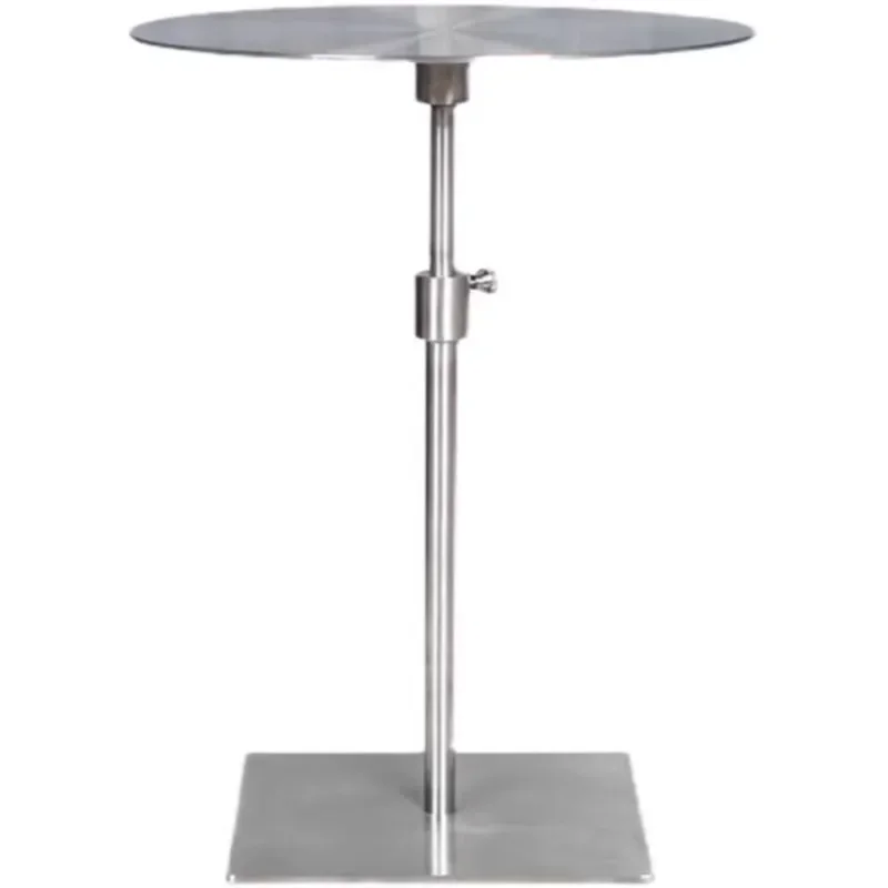 Stainless steel lifting side table small round table high foot small coffee table coffee tabl mobile sofa side tabl simple