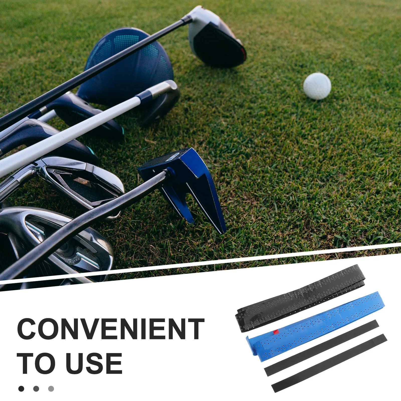 4 مجموعات من شريط إزالة الجولف المقاوم للماء ومضاد للانزلاق، تصميم مزدوج النغمة لصيانة النادي #3