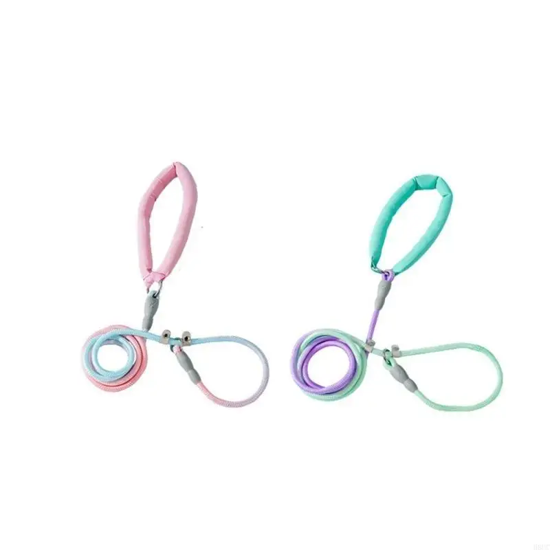 68UC 150/200/250cm 개 끈 그라디언트 색 트랙션 밧줄 걷기 가죽 끈 탈출 방지