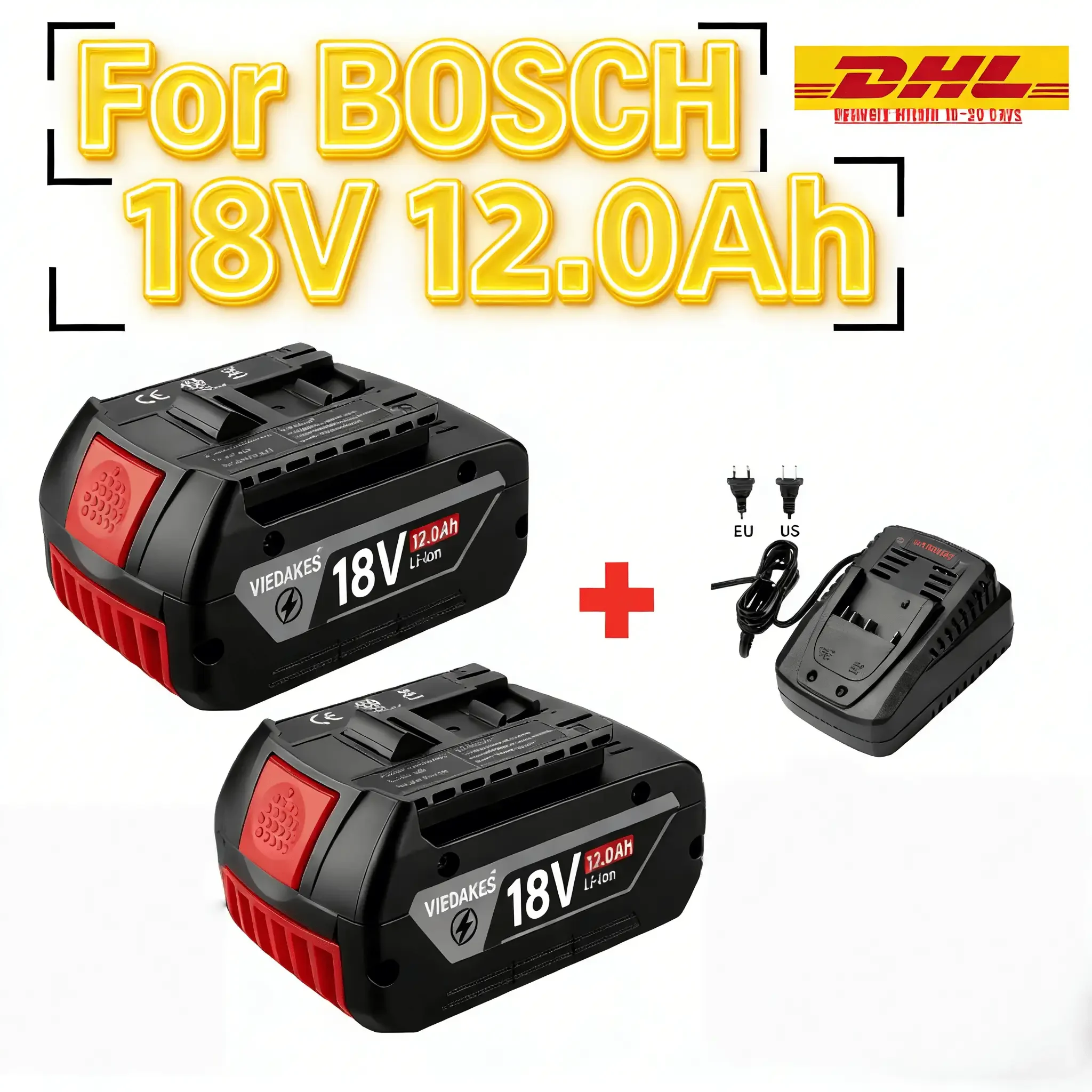 

BAT609 BAT610 BAT618 BAT619 18V 10Ah for bosch Lithium Battery Replacement For Bosch 18V Professional Drill Battery GBA GSR