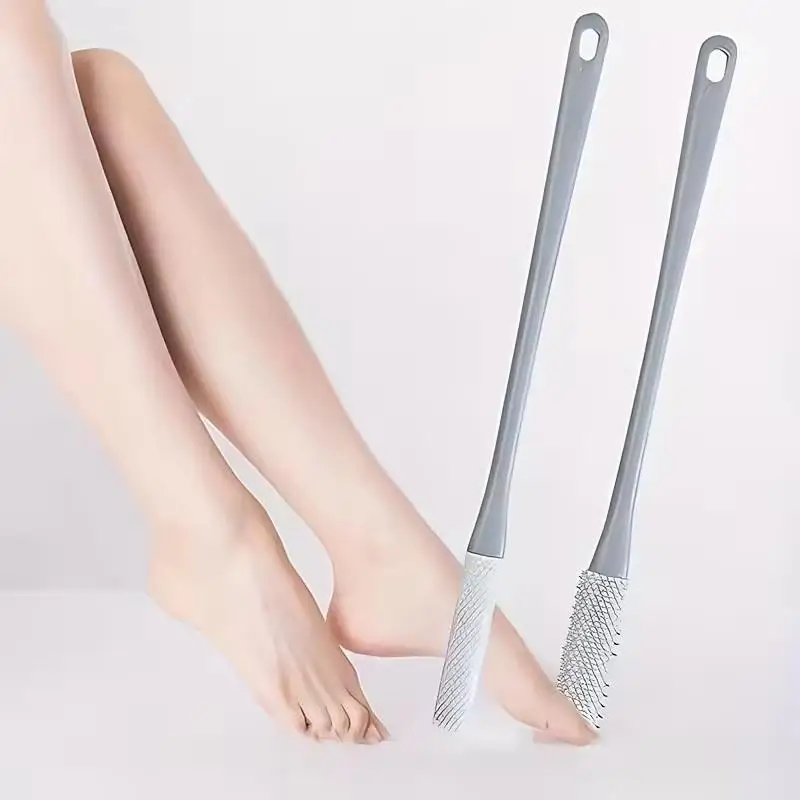 

Ergonomic Long Handle Foot Scrub Brush, Soft Silicone Toe Cleaner, Exfoliating Foot Massage Bath Brush