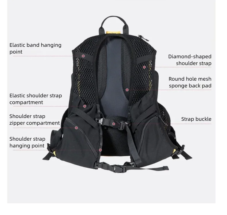BISINNA Camping-Rucksack 20L Ultraleichter Wasserdichter Wanderrucksack für Männer und Frauen Outdoor Radfahren Reisen Klettern Tasche – Detail 13
