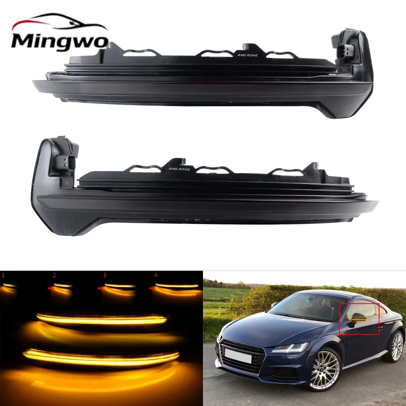 For Audi TT TTRS MK3 8S R8 Dynamic LED Wing Door Mirror Turn Indicator Light L+R