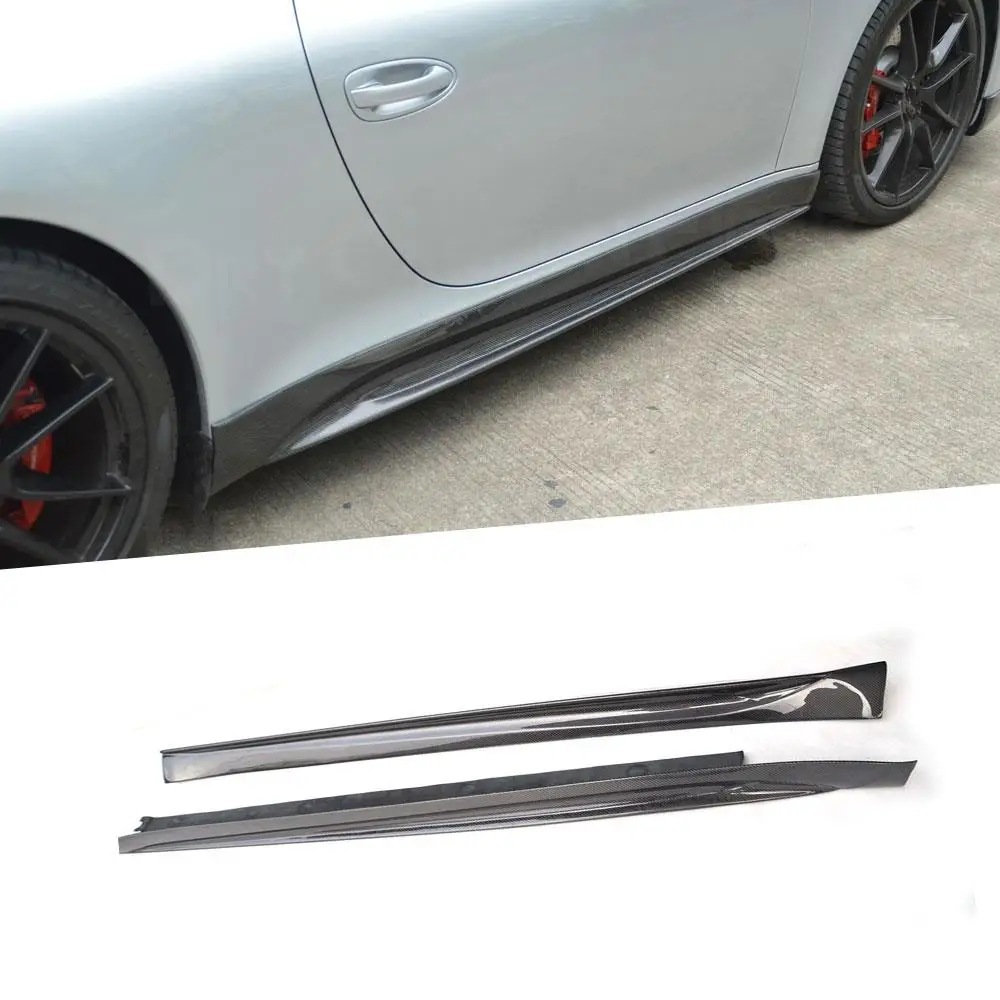 

Боковые юбки из углеродного волокна, фартуки, подходят для Porsche 911 991 GT3 Carrera 2012-2015 V Style, защита бампера двери